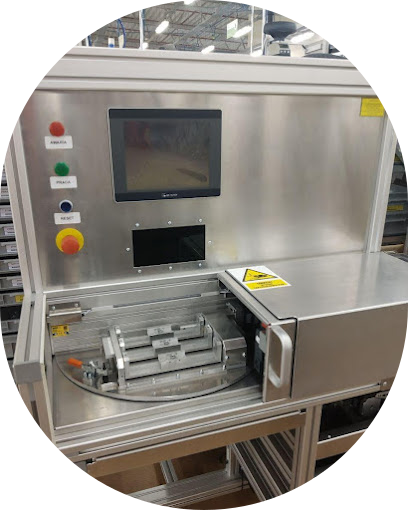 Automated Laser Marking Station Equipped with a Rotary Table