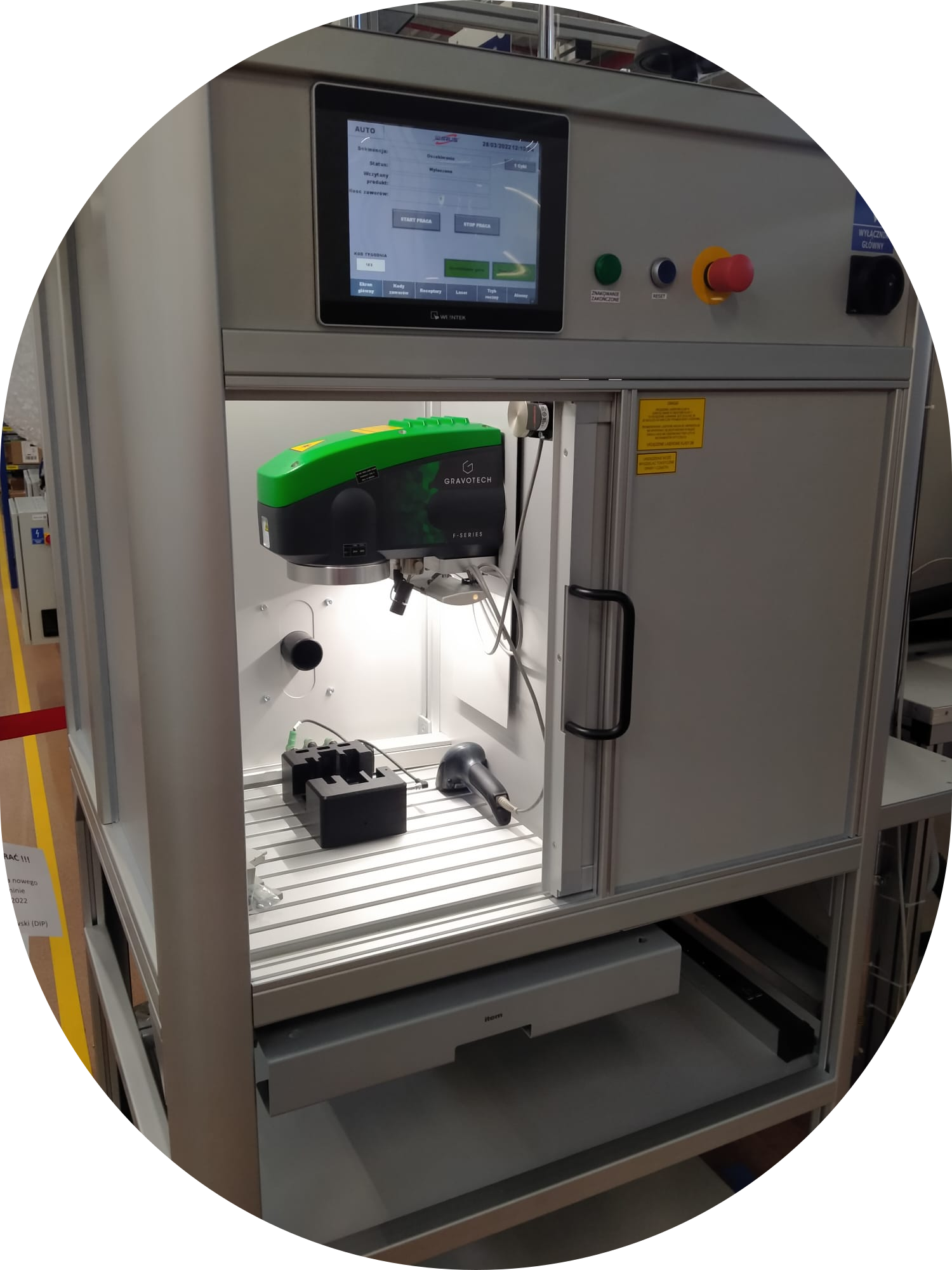 Laser marking station