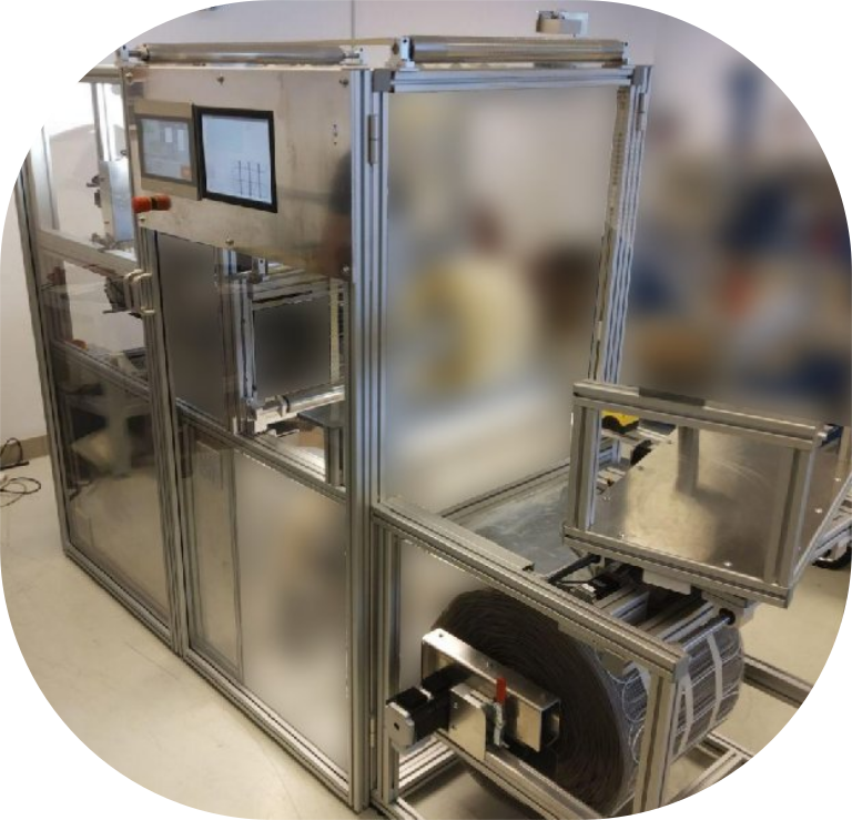 Machine for calefactory mats production